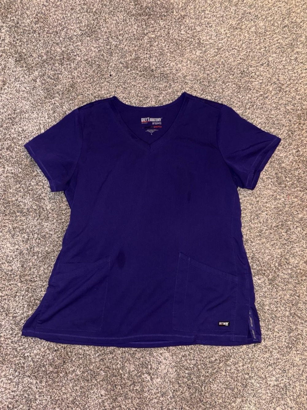 Grey's Anatomy Women's V-Neck Scrub Top in Purple